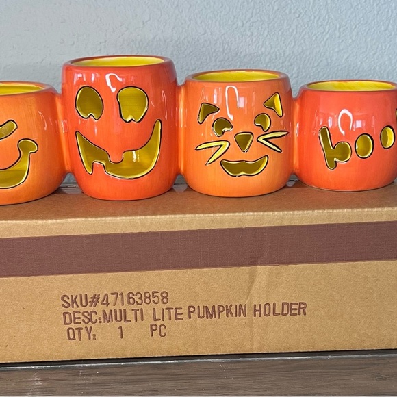 White Barn Candle Co Other - White Barn Candle Co NEW Vintage Halloween Jack O Lantern 4 Votive Candle Holder